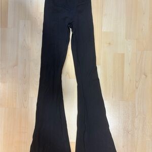 Aerie OFFLINE Black High-Rise Flare Pants with Crossover Waistband